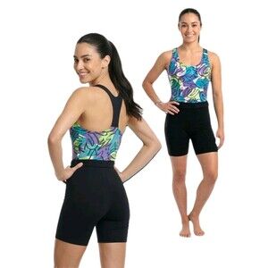 Gilda Marx VTG 80s Racerback Cotton Unitard Biketard Singlet Size XS/S (Y/J)